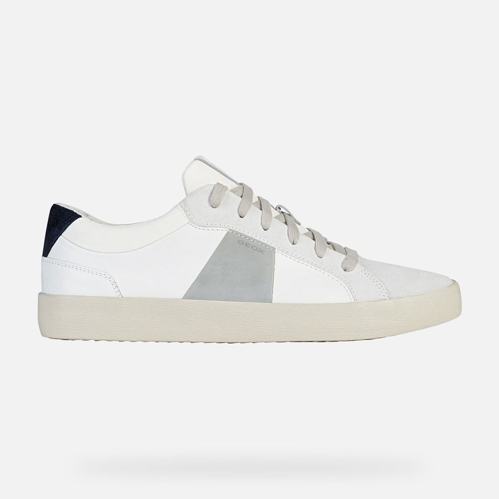 Geox Erkek Spor Ayakkabı Beyaz/Gri - Warley - LTZ-758243